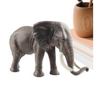 Elephant Statue - Asian Elephant Figurine Toy - Realistic Solid Sculpture, Boys Girls Early Learning Ornament for Library Kindergarten Patio Garden Backyard