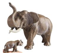 Elephant Statue | Asian Elephant Model Figure - Realistic Solid Sculpture, Boys Girls Early Learning Ornament for Library Kindergarten Patio Garden Backyard