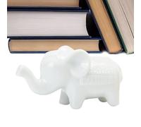 Elephant Statue Home Decoration - Ceramic Collectible Desk | Collectible Elephant Figurine | For Living Room Family Farm Parties Tray Tiered Indoor And D