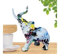 Elephant Statues Home Decor | Colorful Resin Elephant Figurine,Desktop Sculpture Craft Elephant for Desktop Tabletop Bookshelf Windowsill Showcase