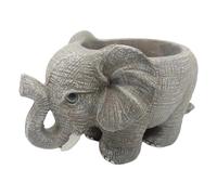 Elephant Stencil: Resin Animal Shaped Flower Container, Cute Pot | Home Garden Decorative Flower Vessel, Outdoor Cactus Stand, Garden Accessory
