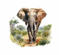 Elephant Stickers, Peel & Stick Perfect for Mugs & Cups, Covering Marks, Car Bumpers, Shower & Tile, Wall Decor, Toilets & More, Hardwearing Waterproof 0% Transparency Africa (Elephant02)