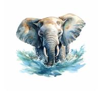 Elephant Stickers, Peel & Stick Perfect for Mugs & Cups, Covering Marks, Car Bumpers, Shower & Tile, Wall Decor, Toilets & More, Hardwearing Waterproof 0% Transparency Africa (Elephant01)