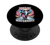 Elephant Summer Vacation Meet me at the Waterhole PopSockets Adhesive PopGrip