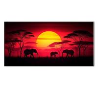 Elephant Sun Diamond Art Kits Adults, 5D Diamond Painting for Beginner, Gem Art Cross Stitch Kits for Adults, DIY Full Drill Crystal Embroidery Kit for Crafts,Home Decoration Paintings 40x80in J26-204