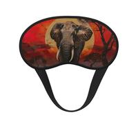 Elephant Sunset Print Adults Soft Washable Eye Mask for Light Blocking Nap Face Sleeping Travel Cover