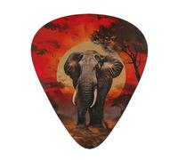 Elephant Sunset Print Organizer Storage Box Different Thickness Guitar Picks For Acoustic Guitar