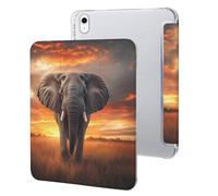 Elephant Sunset Printed Tablet Case Compatible with iPad Series Hard Translucent Back Protective Cover
