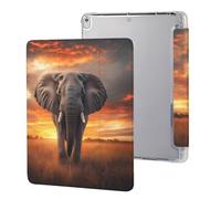 Elephant Sunset Printed Tablet Case Compatible with iPad Series Hard Translucent Back Protective Cover