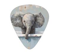 Elephant Taking A Bath Acoustic GuitarGuitar Picks 12 Pcs, Thin Guitar Plectrums Students 0.46 0.96 0.71 Mm