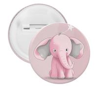 Elephant Tinplate Badge Personalized Round Brooch Large Craft Button Suitable for Teachers, Nurses, Doctors, Staff, Party Gift Accessories, 20pcs, Plastic, plastics