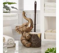 Elephant Toilet Brush and Holder Set - Space Saving, Deep Cleaning, Drip-Proof, Easy Assembly, Nylon Bristles - Ideal for American Bathrooms