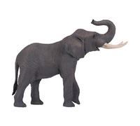 Elephant Toy Realistic Brown 17.6x17.6x13.3cm PVC Figure Wildlife Model Handmade