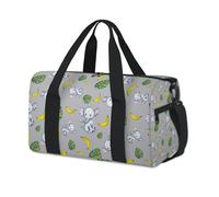 Elephant Tropical Sports Duffel Bag Elephant Cute Weekend Overnight Bag Tote Holdall Casual Travel Gym Duffel Bags for Kids Girls Boys Women Men