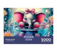 Elephant Vibrant 1000-Piece Jigsaw Puzzles for Adults Showcasing Challenging Educational Games Perfect for Women And Men - These Vibrant Jigsaw Puzzles Are Tailored for Adults And Kids Age 12 Ye
