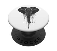 Elephant vintage animal lovers ice cream effect PopSockets Adhesive PopGrip