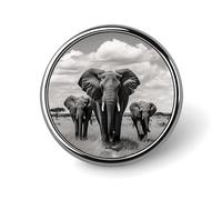 Elephant Walking Blank Round Badges Round Badge DIY Pin Back Buttons Clear Button Pins for Craft Projects Badge Making Accessories