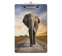 Elephant Walking Clipboard Sturdy Low Profile Clip Clipboards Hanging Hole with Hanging Clipboard Acrylic Clip Board Holds 100 Sheets12.5x8.5In