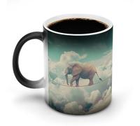Elephant Walking On Rope Color Changing Mug Ceramic Heat Sensitive Cup for Men Women Gifts