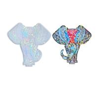 Elephant Wall Decoration Mold Crystal Epoxy Resin Molds Wall Sticker Silicone Craft Casting Tool Craft Supplies