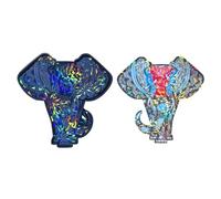 Elephant Wall Decoration Mold Crystal Epoxy Resin Molds Wall Sticker Silicone Craft Casting Tool Craft Supplies