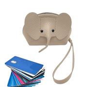 Elephant Wallet - Animal Coin Purse 12x8x6cm, PU Leather Zipper Bag | Cute Elephant Shaped Bag, Travel Organizer for Women and Teen Girls, por, Gray, riferimento alla descrizione, Please refer to