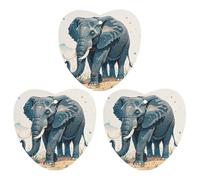 Elephant Watercolor Style Car Air Freshener, 3 Pcs Love form Hanging Air Freshener Cards, Long Lasting Fragrance Scented Cards for Car, Home, Office White-style
