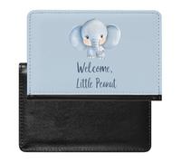 Elephant Welcome Little Peanut Passport Holder Cover Wallet Slim Travel Document Organizer Card Case for Women Men