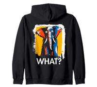 Elephant What? Elephant Meme Elephant Funny Saying Animal Zip Hoodie