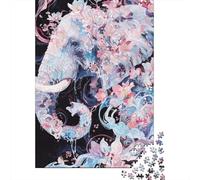 Elephant Whimsy Adult Jigsaw Puzzle, 1000 Pieces, 38x26cm/1000pcs; A Weekend Activity at Your Own Pace; Smooth White Cardboard Pieces