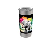 Elephant who Plays in the Water Stainless Steel Insulated Tumbler