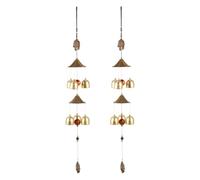 Elephant Wind Chimes Hanging Metal 2pcs Vintage Ornaments Pendants