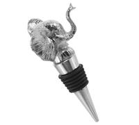 Elephant Wine Stopper Silver Zinc Alloy Silicone Airtight