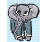 Elephant with a Tie Draw & Write Notebook (8.5x11 inch): Great for PreK, Kindergarten and Elementary School