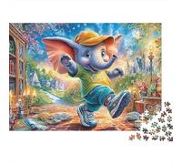 Elephant with Balloons after School Activity Dancing Elephant 1000 Pieces Ultra Difficult Collectors Mind Relaxation Office Break Kids Beginners 38x26cm/1000pcs