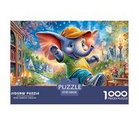 Elephant with Balloons Jigsaws 1000 Piece Puzzle Colourful Challenging Brainteasing Impossible for Adults Kids 38x26cm/1000pcs