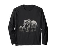 Elephant with Child Long Sleeve T-Shirt