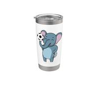 Elephant with Football Stainless Steel Insulated Tumbler