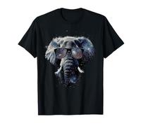 Elephant with Sunglasses Artwork Wildlife Safari Animal T-Shirt