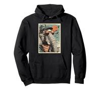 Elephant with Sunglasses Duck Hunting Hunter Retro Sunset Pullover Hoodie