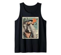 Elephant with Sunglasses Duck Hunting Hunter Retro Sunset Tank Top