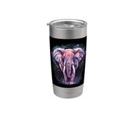 Elephant with Water Colors and Magical Look Stainless Steel Insulated Tumbler