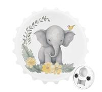 Elephant with Wreath 2 in 1 Magnetic Bottle Opener for Fridge | ABS Magnetic Beer Bottle Opener with Cap Catcher Fridge Magnet Bottle Opener for Kitchen Home Bar Camping Picnic