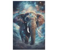 Elephant Wooden Jigsaws Puzzles for Adults 1000 Jigsaw Puzzle, Decompressing Intellectual Educational Toy for Kids 78×53cm