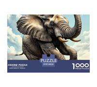 Elephant1000 Puzzles for Adults Challenging Beautiful Decoration Puzzle Impossible Difficult Challenging Mighty Cute And Cool Brainteasing Adults Jigsaw Puzzle 38x26cm/1000pcs Educational Games