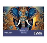 Elephant1000 Puzzles for Adults Jigsaw Puzzles Beautiful Decoration Puzzle Colourful Challenging Mighty Cute And Cool Brainteasing Adults Jigsaw Puzzle 70x50cm/1000pcs Educational Games