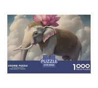 Elephant1000 Puzzles for Adults Jigsaw Puzzles Beautiful Decoration Puzzle Colourful Challenging Mighty Cute And Cool Brainteasing Adults Jigsaw Puzzle 38x26cm/1000pcs