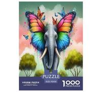 Elephant1000Pieces JigsawPuzzlesAnimal Elephant ForAdults Colourful Brainteasing Age12+byth Challenging The Impossible Difficult Game Fun, Challenging 70x50cm/1000pcs
