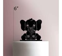 ElephantAcrylic Cake Topper 3mm Thick Premium Laser Cut Cake Decoration for Birthday, Wedding, Baby Shower & Party Cakes Durable Reusable