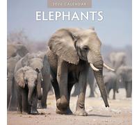 Elephants - 2026 Square Wall Calendar - by Red Robin Publishing